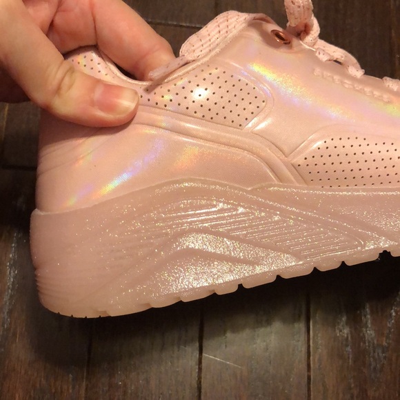 Skechers Pink Iridescent Sparky Memory Foam Shoes - Picture 12 of 14